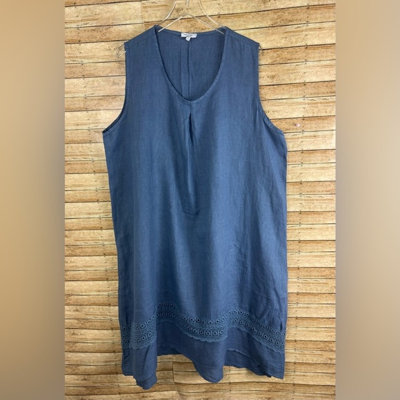 ROSEMARIE  Made in Italy Sleeveless Blue Women's Top Sz 2X - Picture 1 of 5